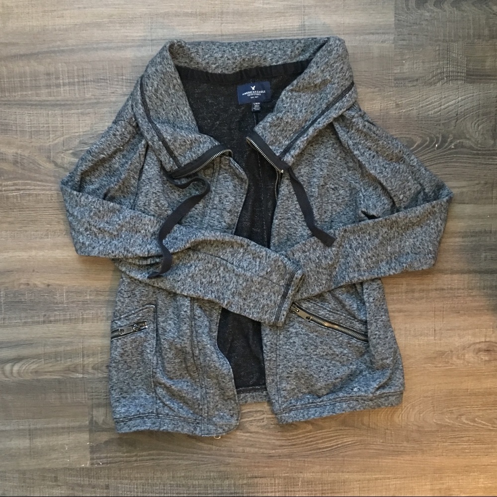 American Eagle Cowl Neck Zip Up
